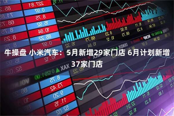 牛操盘 小米汽车：5月新增29家门店 6月计划新增37家门店