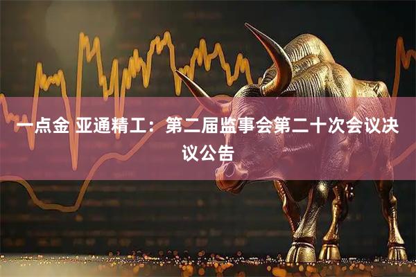 一点金 亚通精工：第二届监事会第二十次会议决议公告