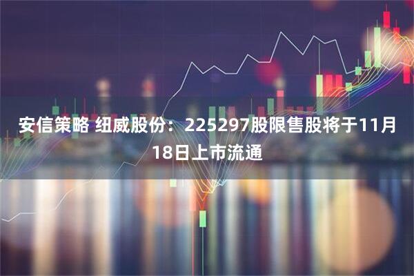 安信策略 纽威股份：225297股限售股将于11月18日上市流通